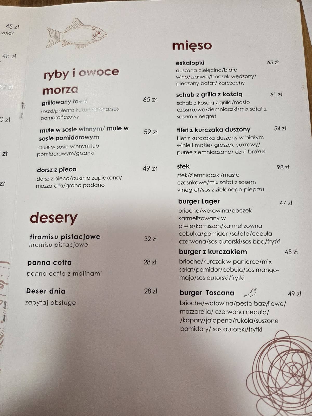 FORNO Ristorante меню