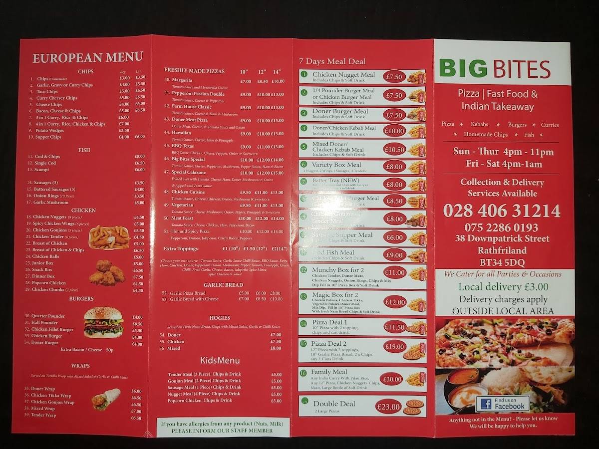 Big Bites меню