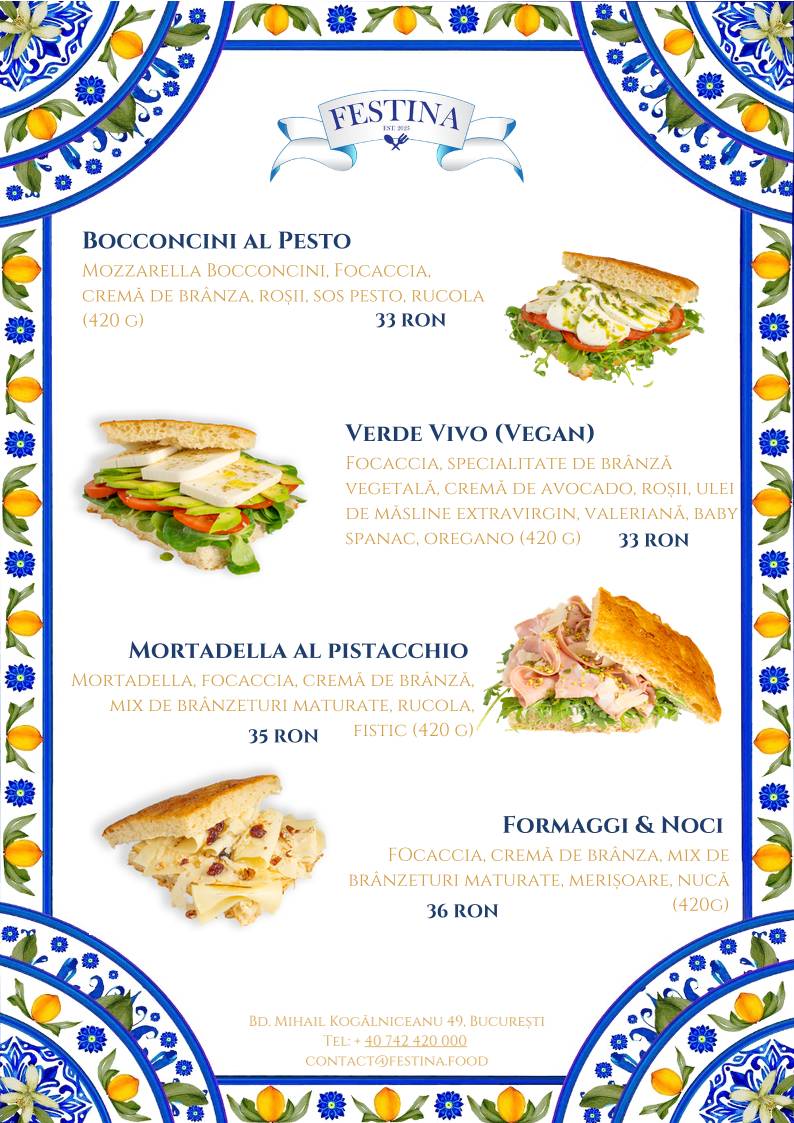 Festina Panini меню