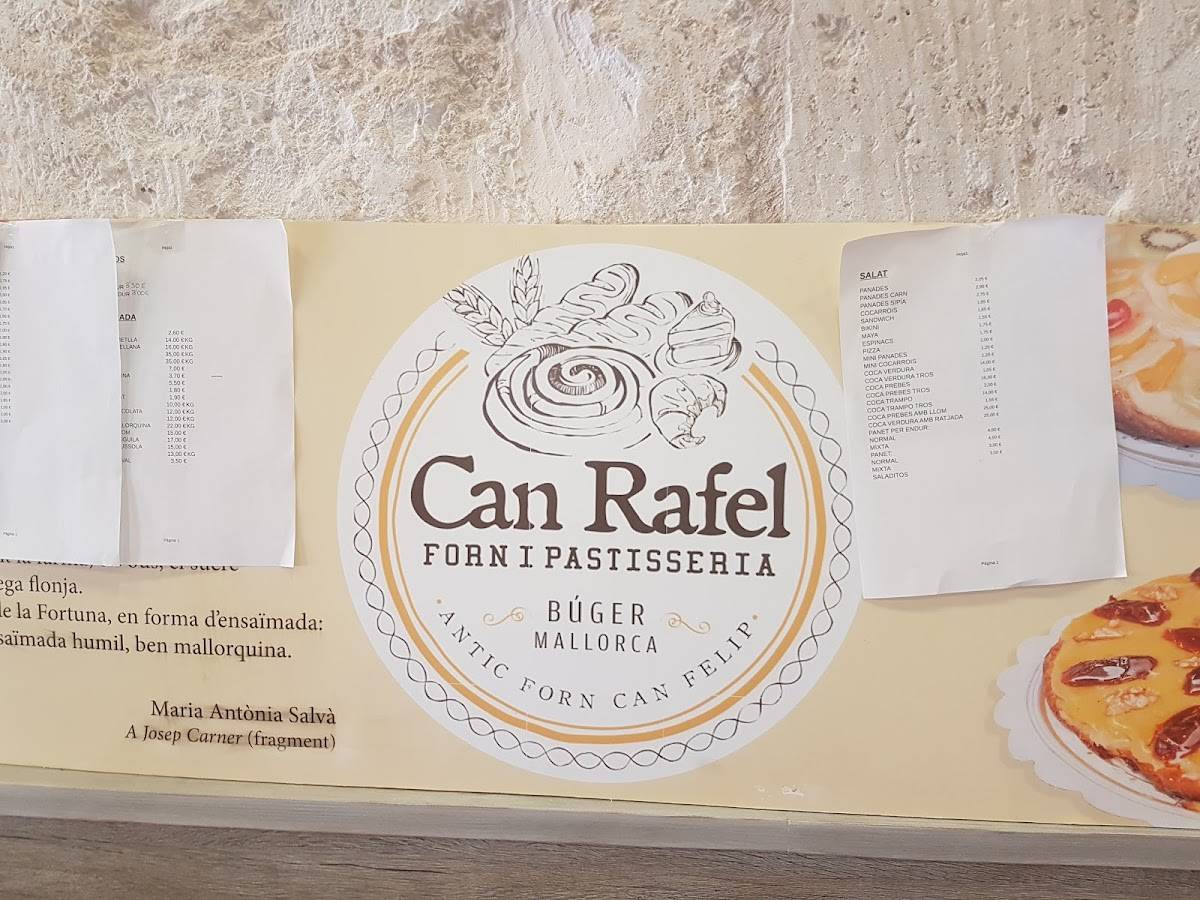 Forn Ca'n Rafel меню