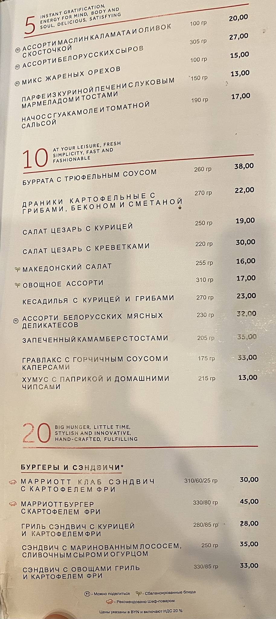 Fornello restaurant меню