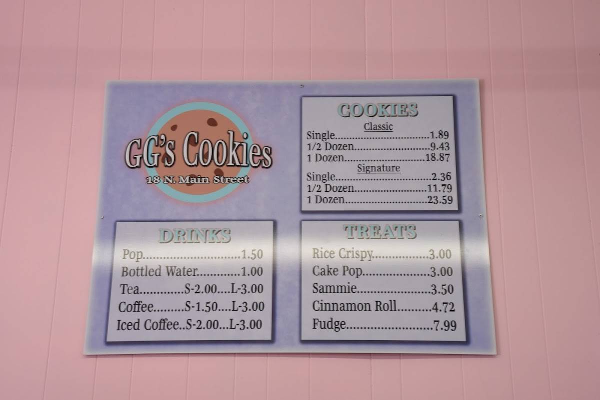 GG's Cookies меню