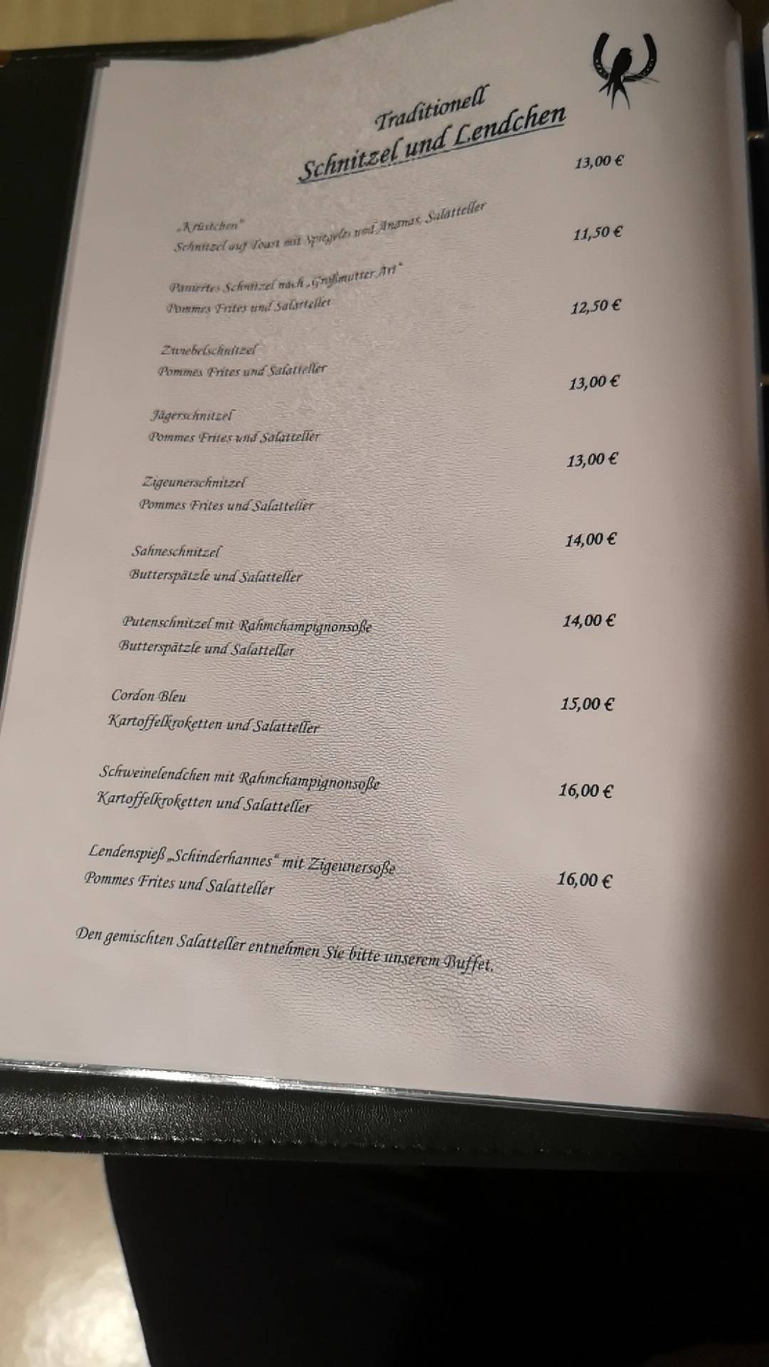 Gasthaus Decker меню