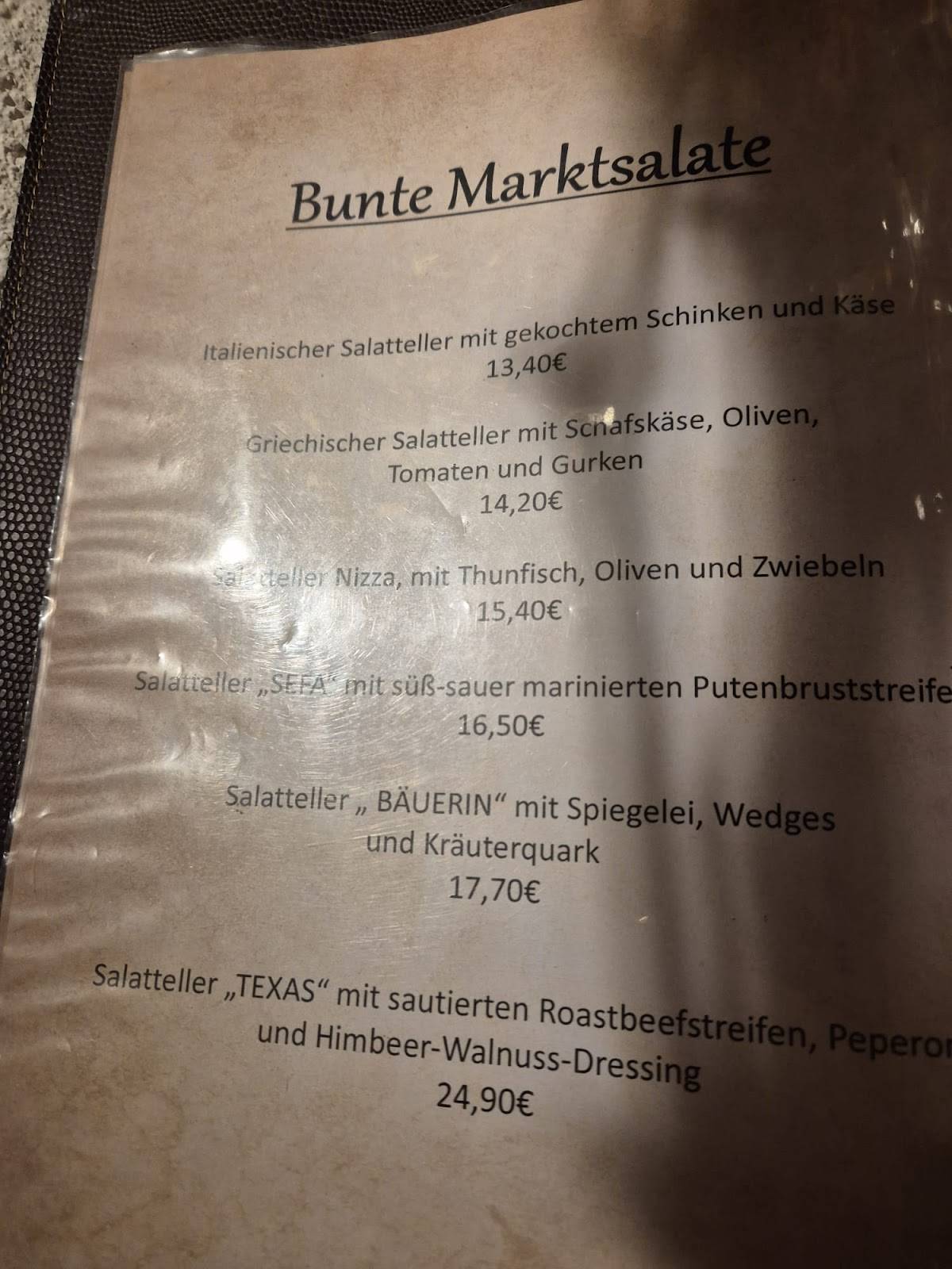 Gaststätte Sefa меню