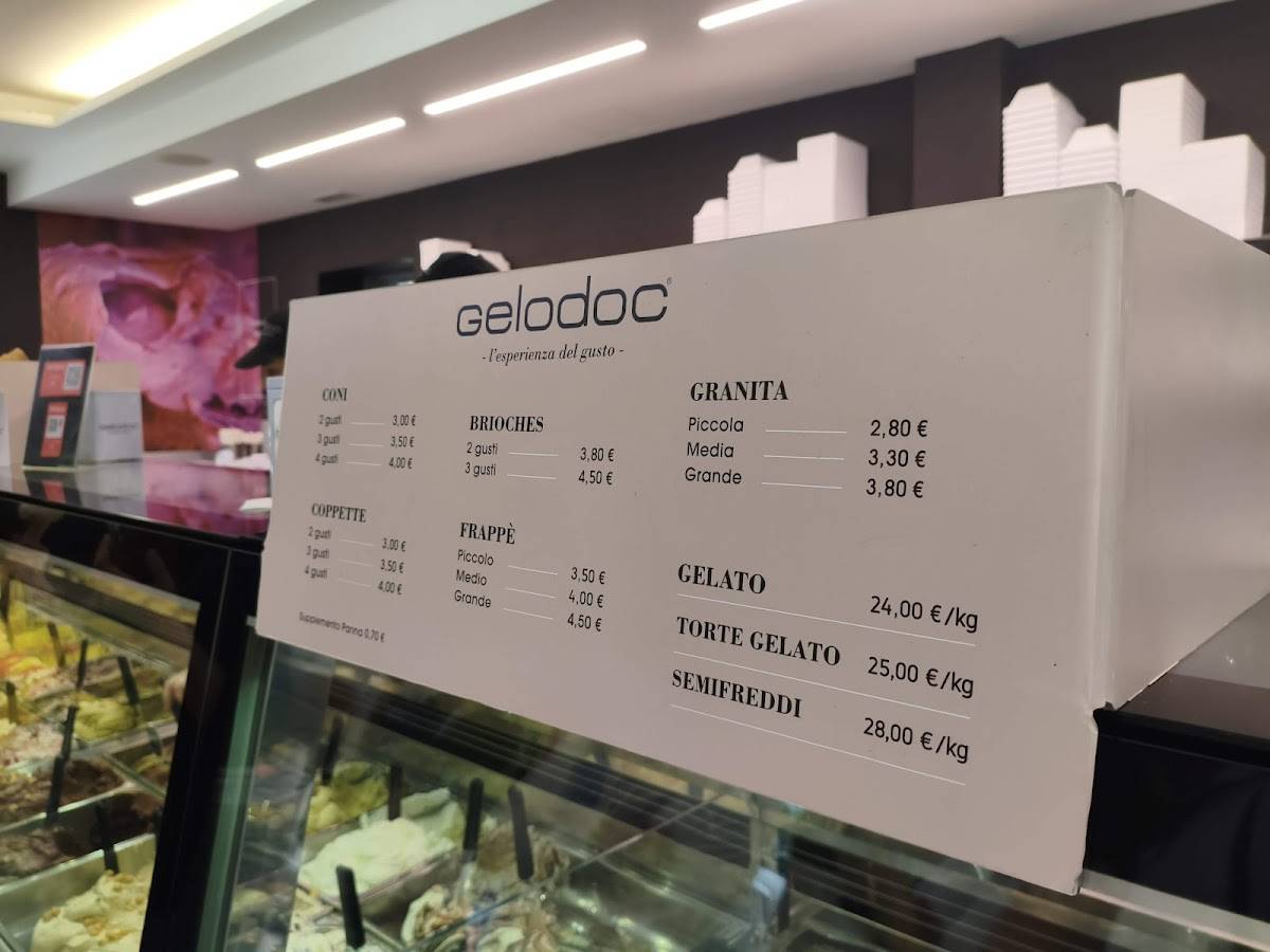 Gelateria Gelodoc меню