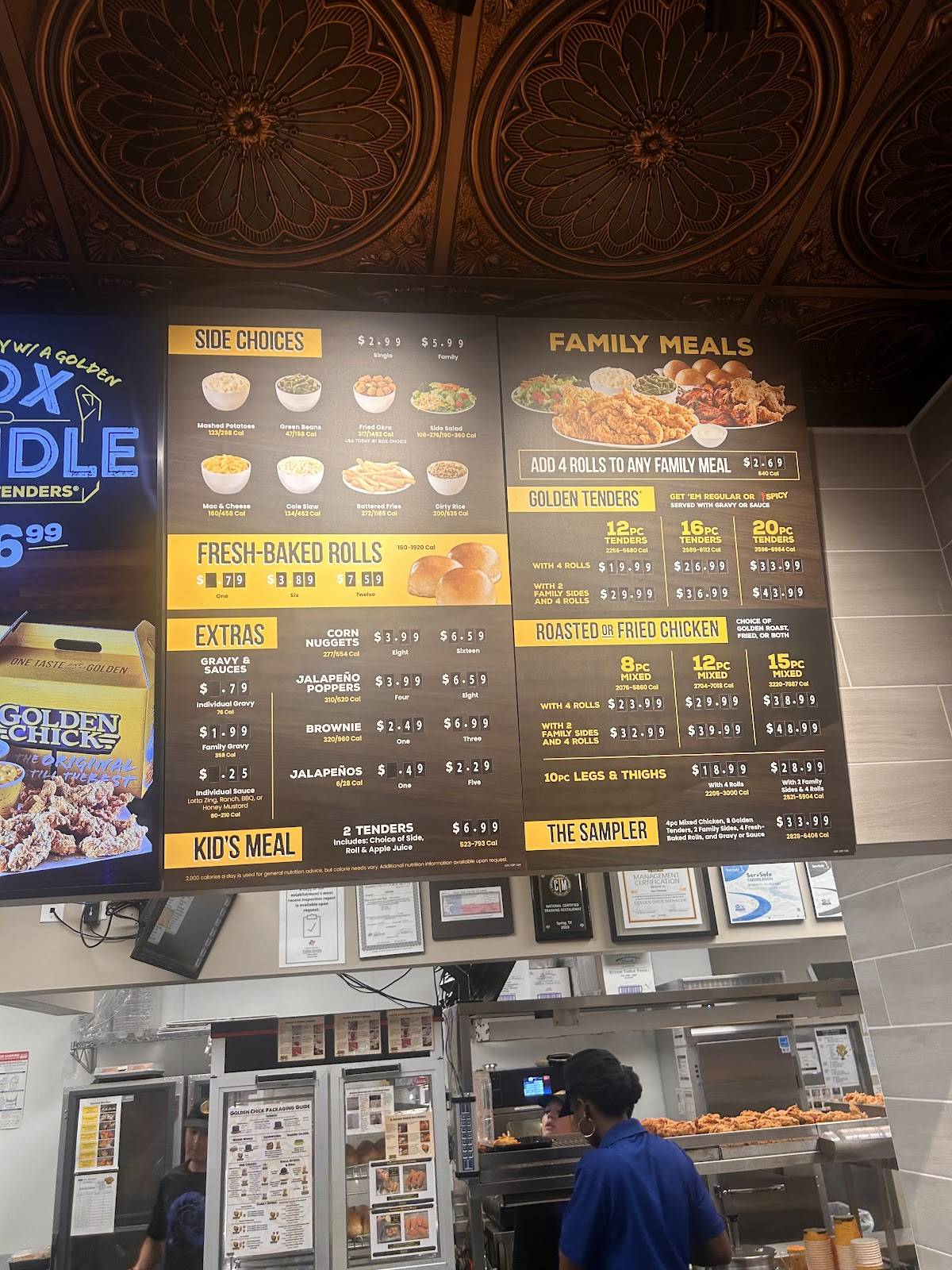 Golden Chick меню