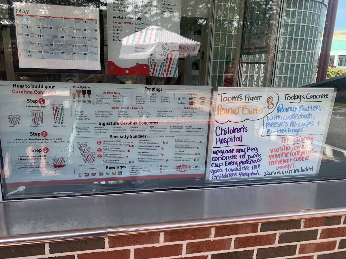 Goodberry's Frozen Custard меню