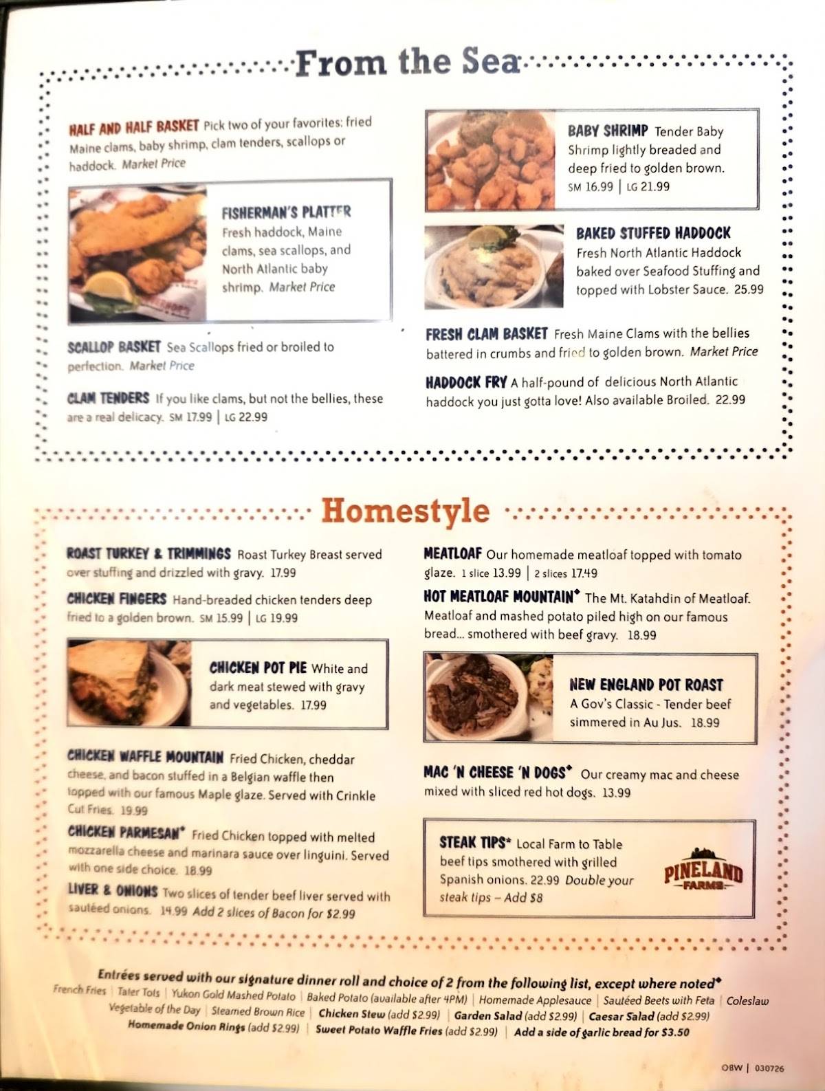 Governor's Restaurant & Bakery меню