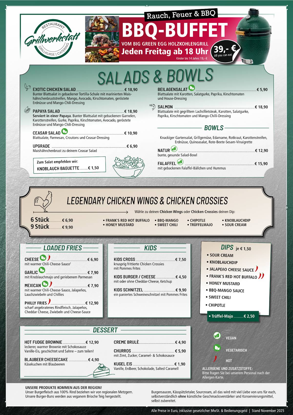 Grillwerkstatt Restaurant меню