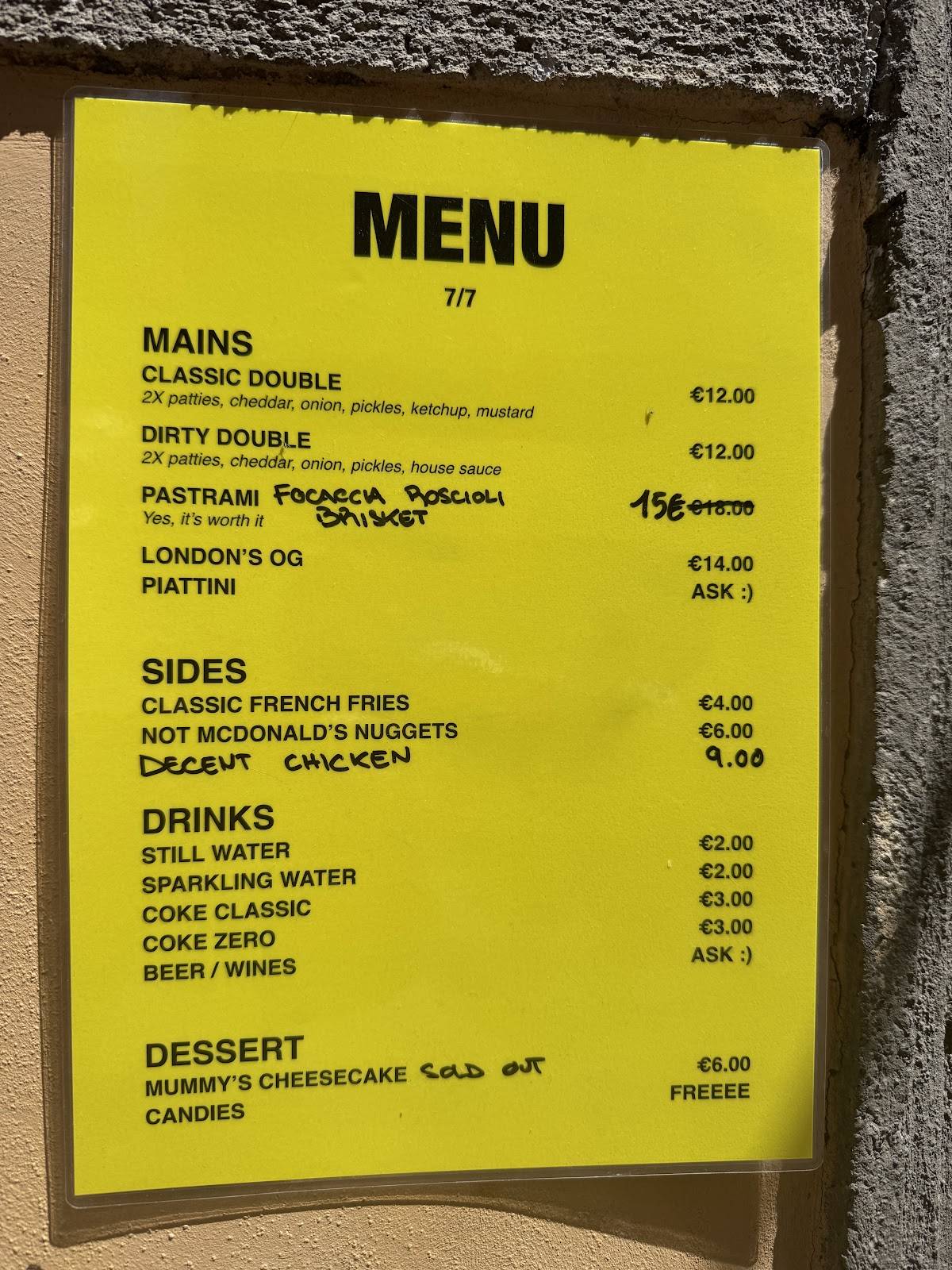 HOBOKEN меню
