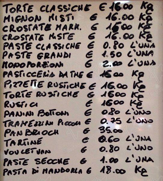 Bar Pasticceria Hansel & Gretel Roma меню