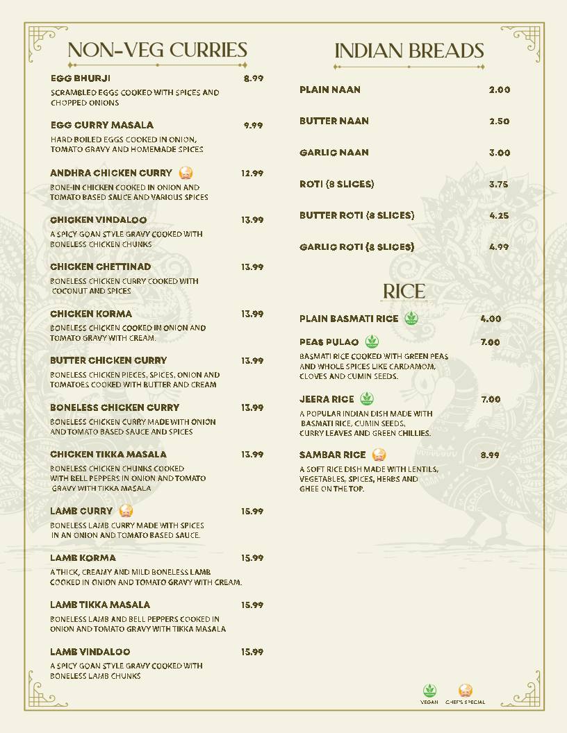 Hashtag India Restaurant - North York меню