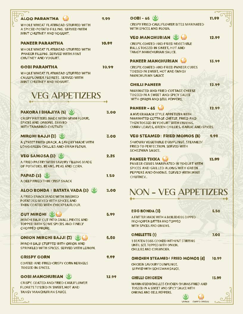 Hashtag India Restaurant - North York меню