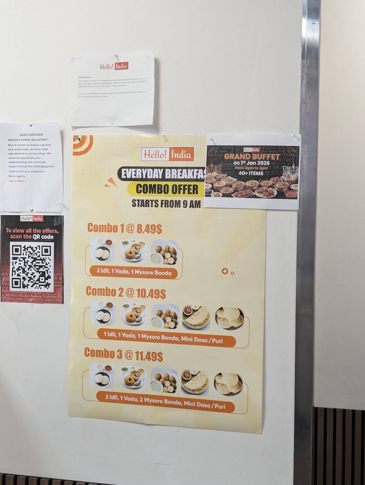 Hello! India ( Cafe, Banquet & Halal Meat) меню