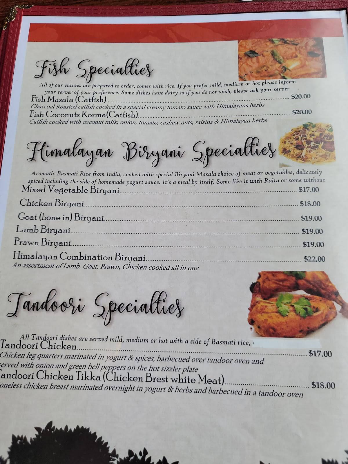 Himalayan Kitchen - Kalispell меню