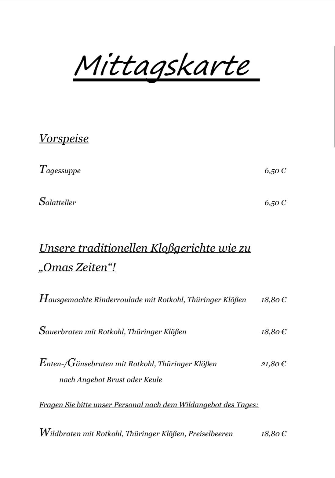 Hirt's Brau- & Gasthof меню