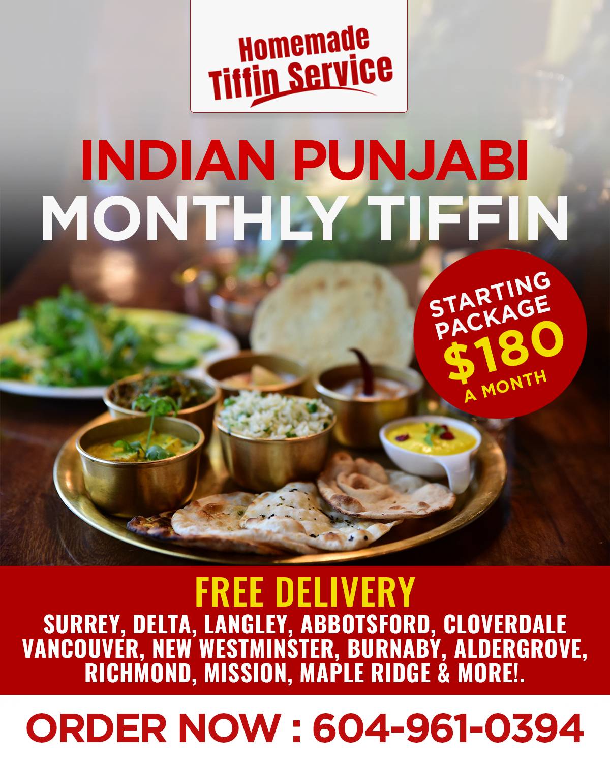 Homemade Tiffin Service меню