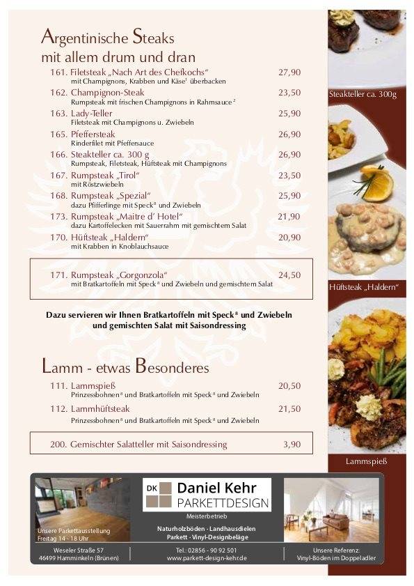 Hotel Restaurant Doppeladler меню