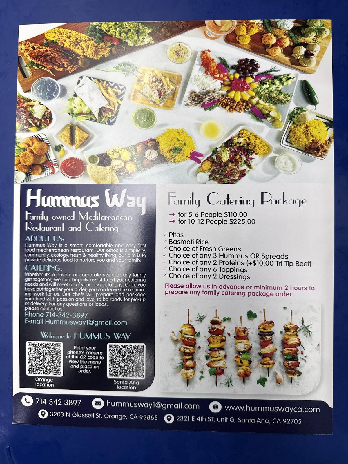 Hummus Way - Orange меню