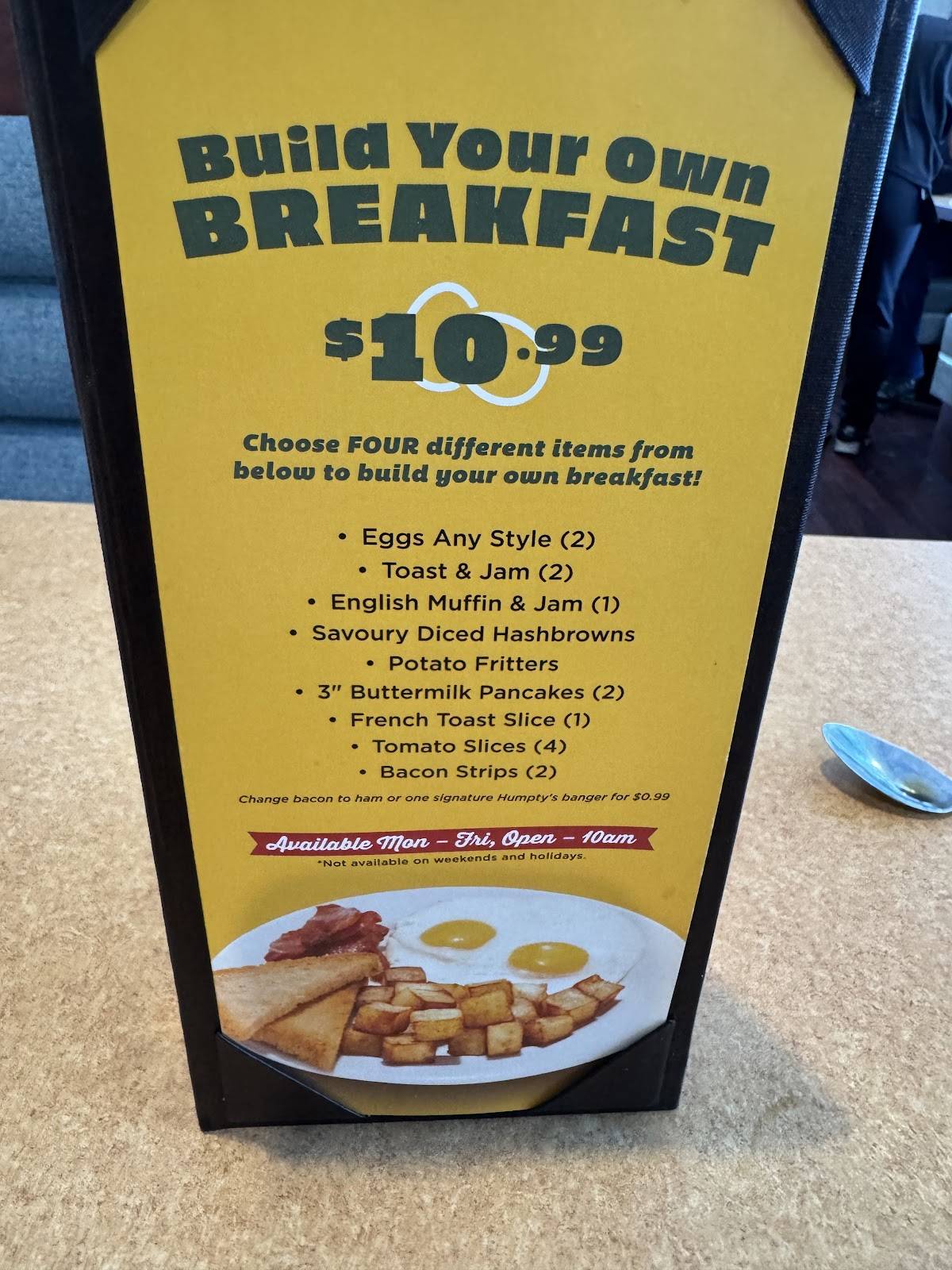 Humpty's Big Plate Diner - Southwood Corner меню