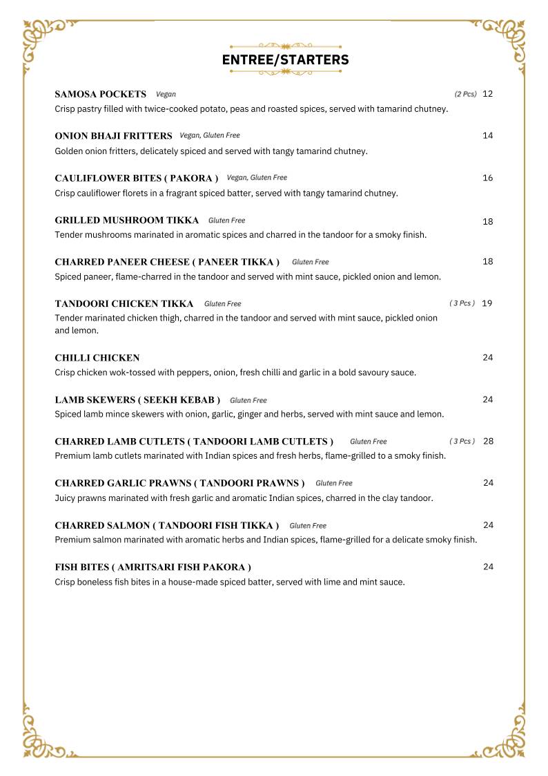 Imperial Indian Restaurant (Rockingham Beach Foreshore) меню