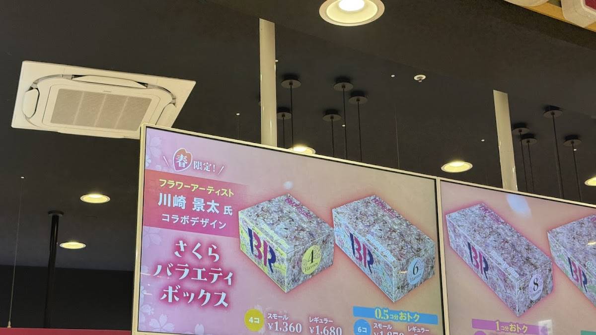 Baskin Robbins меню