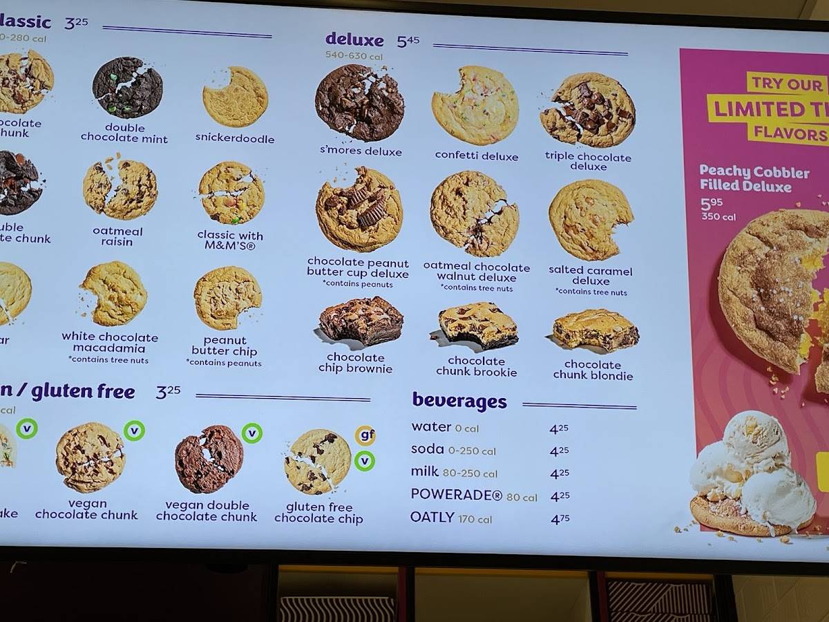 Insomnia Cookies меню