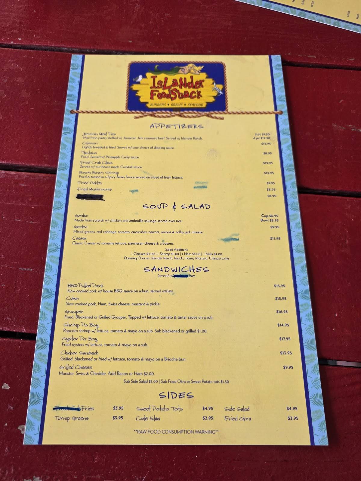 Islander Food Shack меню