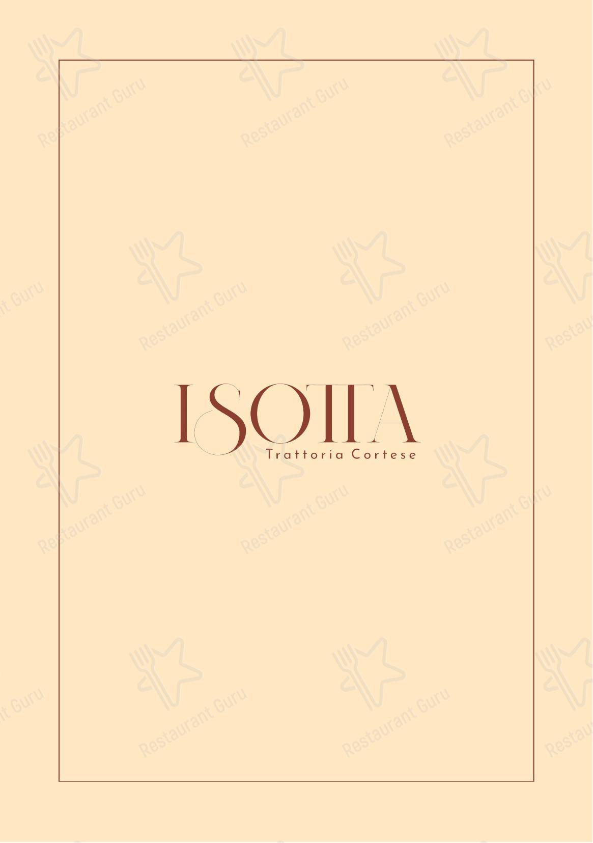 Isotta Trattoria в Риме - 菜单