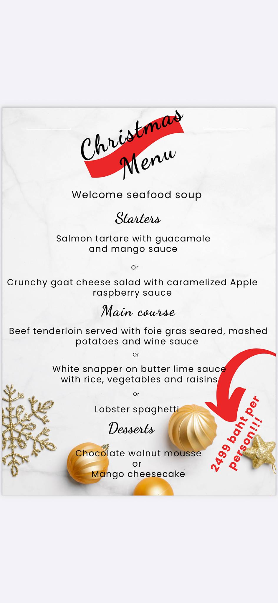 J’S Restaurant меню