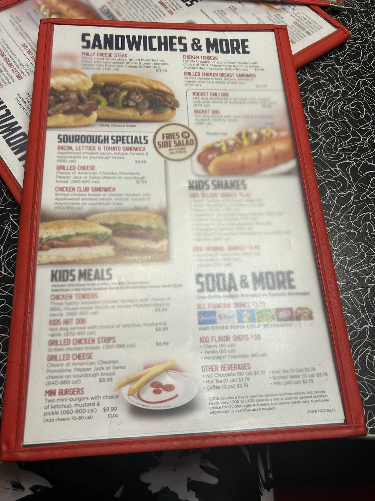 Johnny Rockets меню