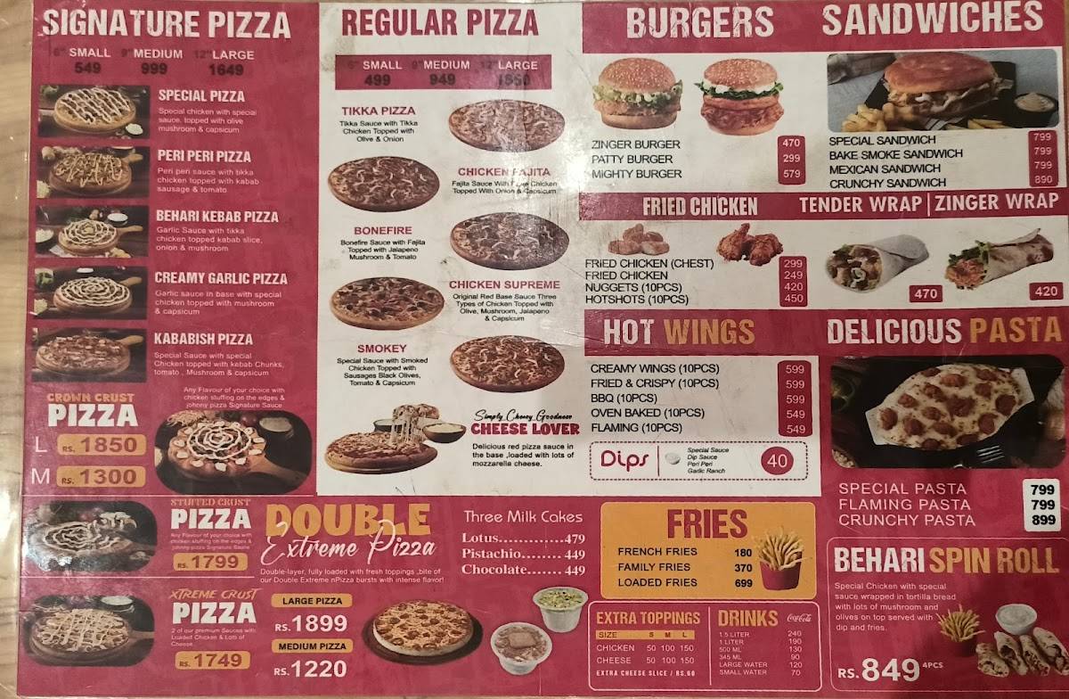 Johnnyboy'spizza меню