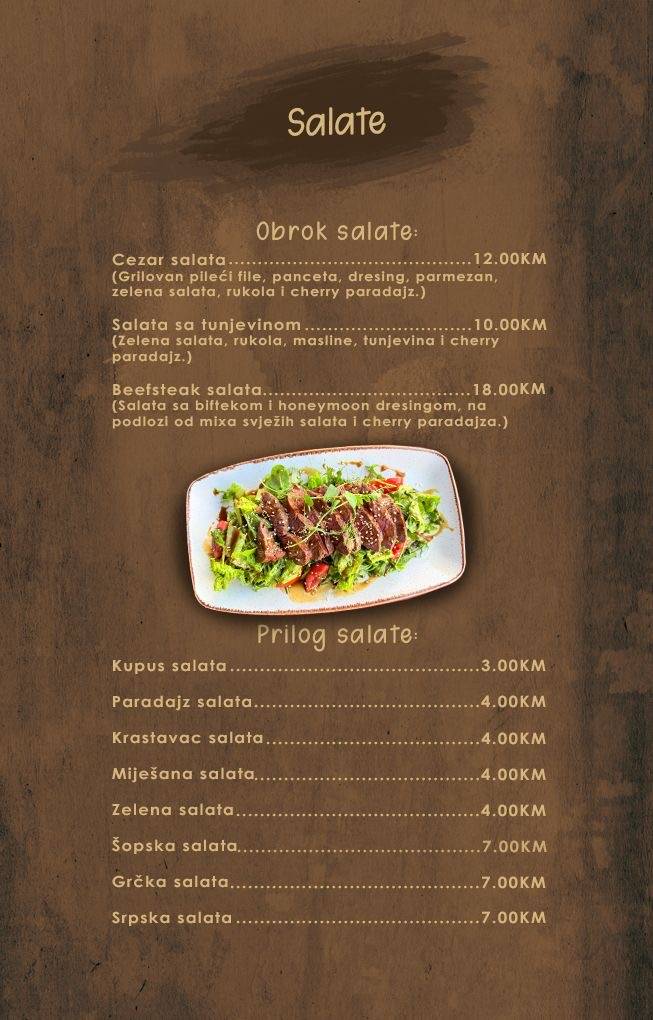 Jovic Restaurant меню