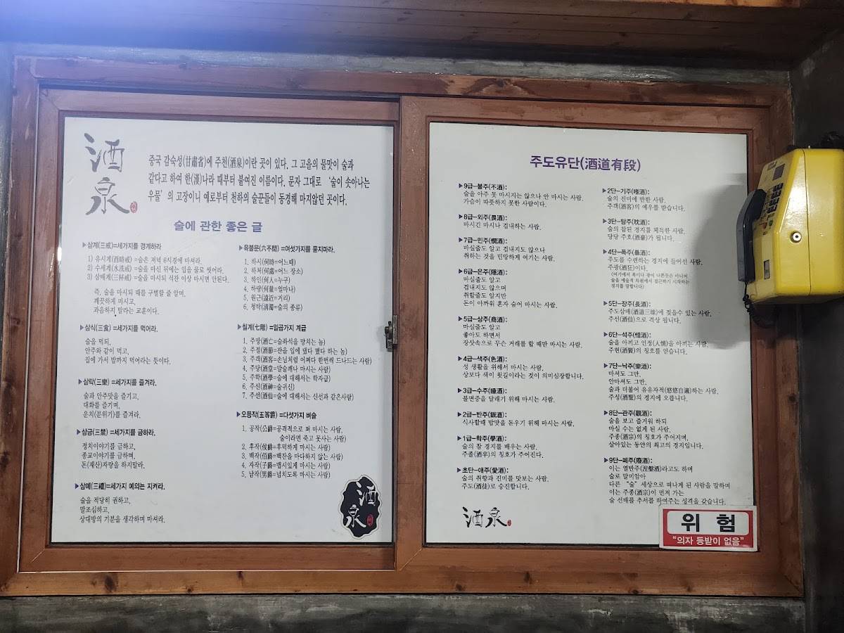 Jucheon меню