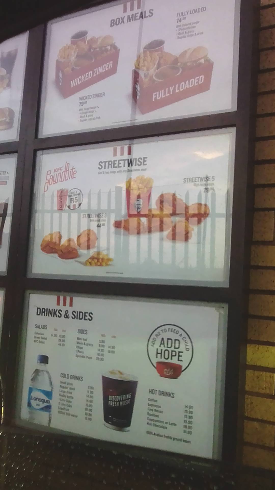 KFC Rustenburg Waterfall Park меню