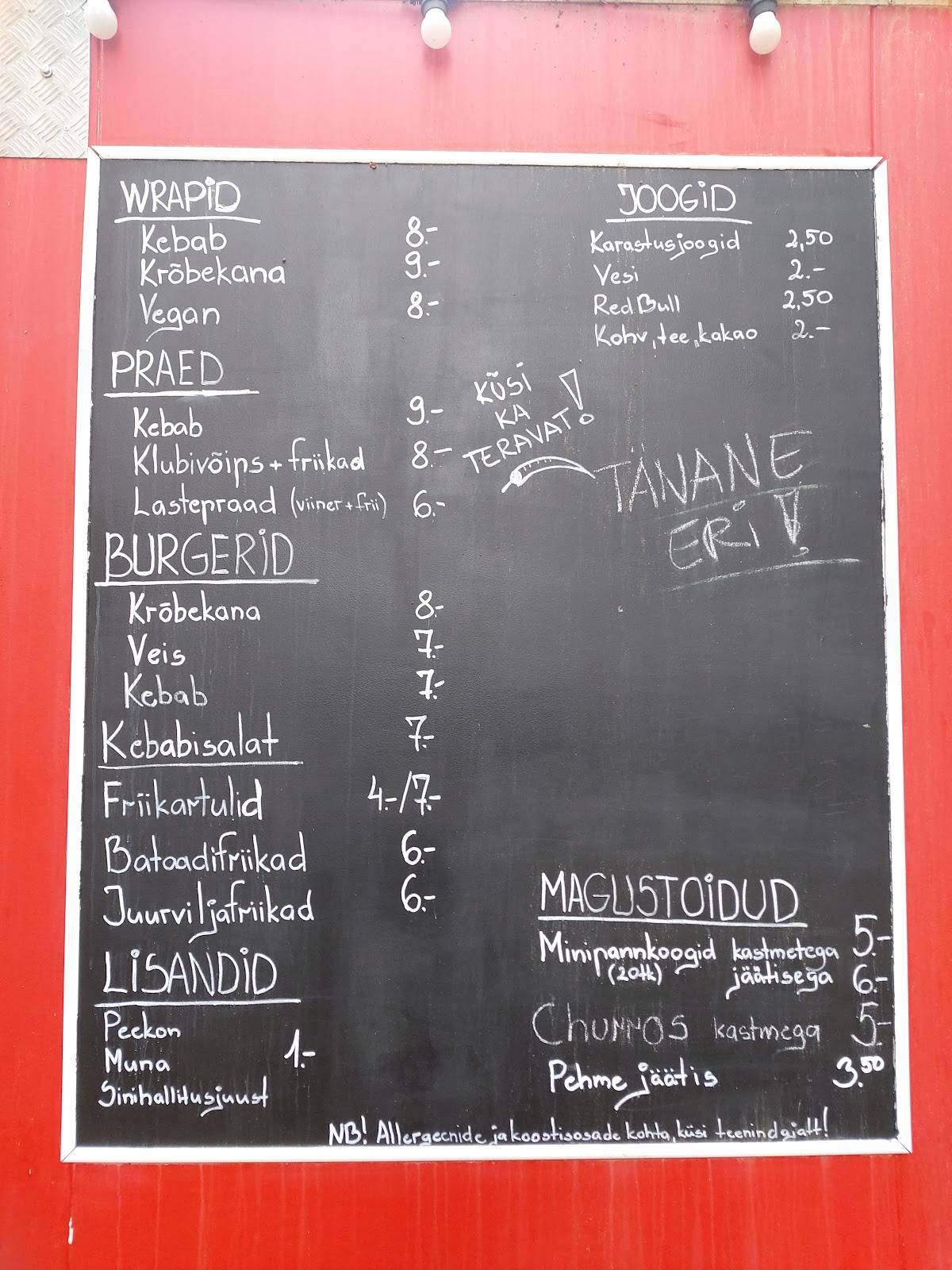 Kebabistan меню