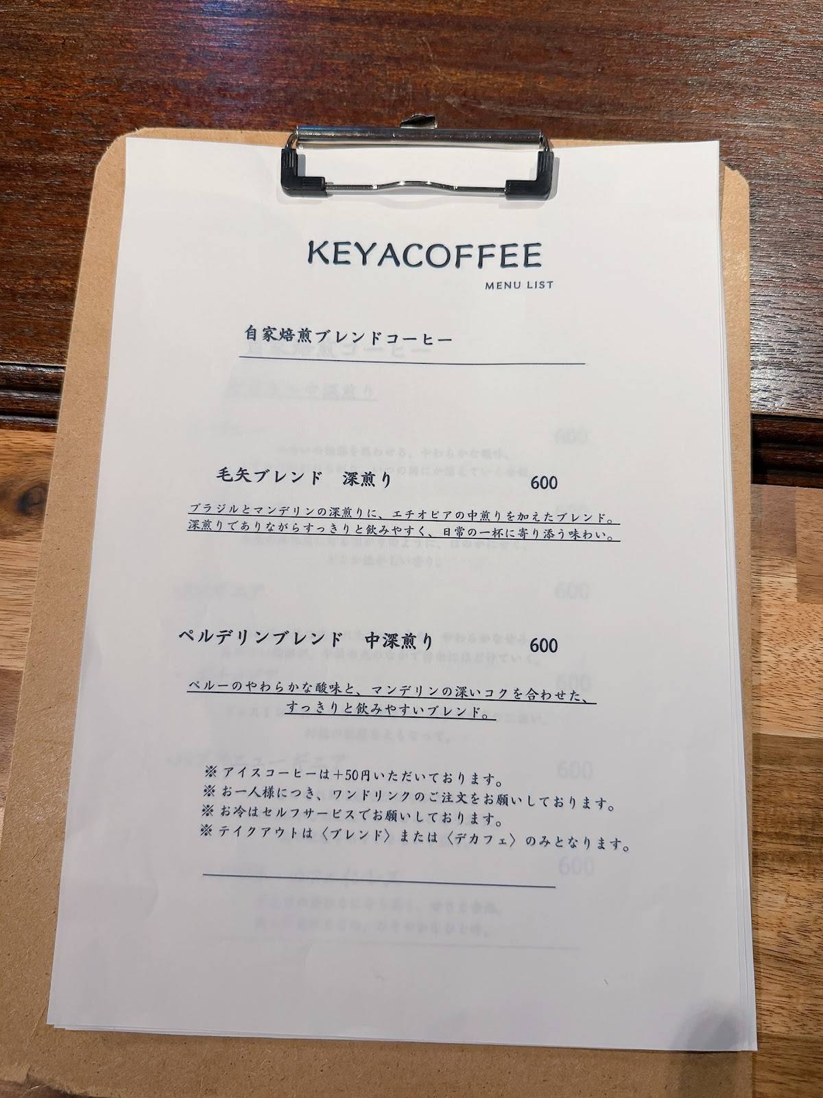Keya Coffee меню