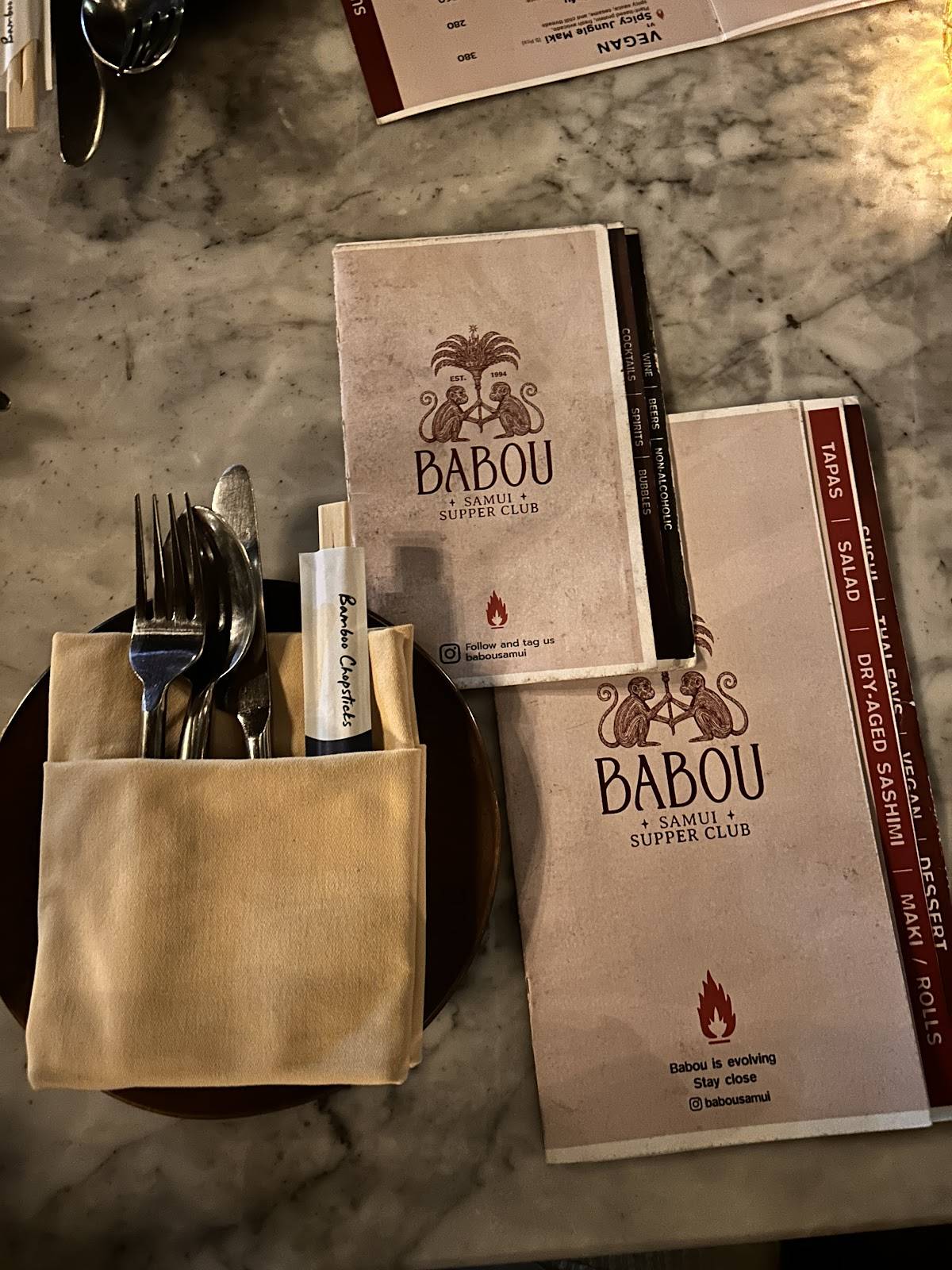 BABOU меню