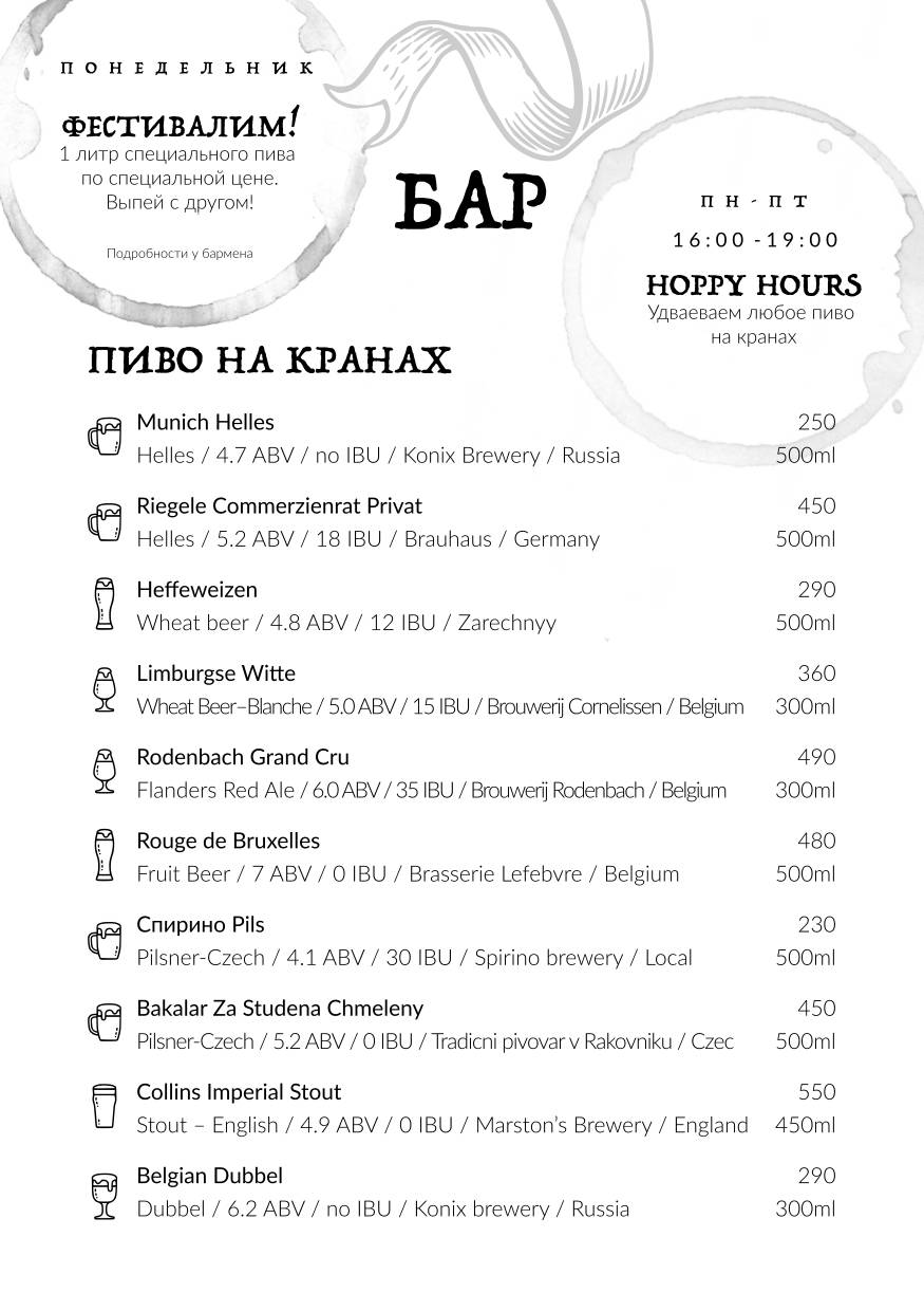 Кружали меню