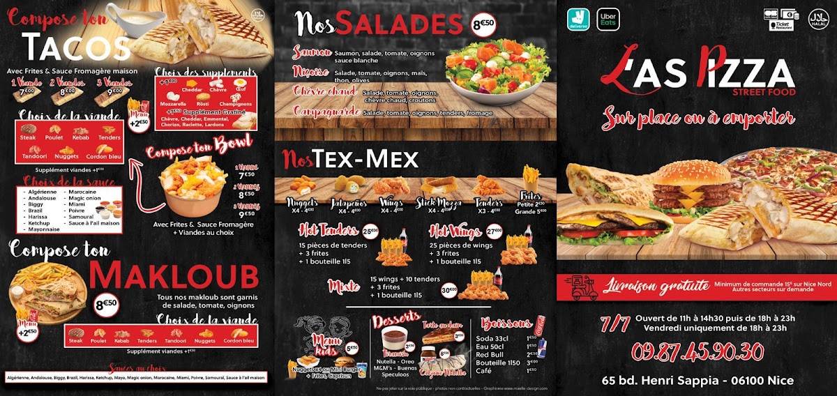 LAS PIZZA Nice nord меню