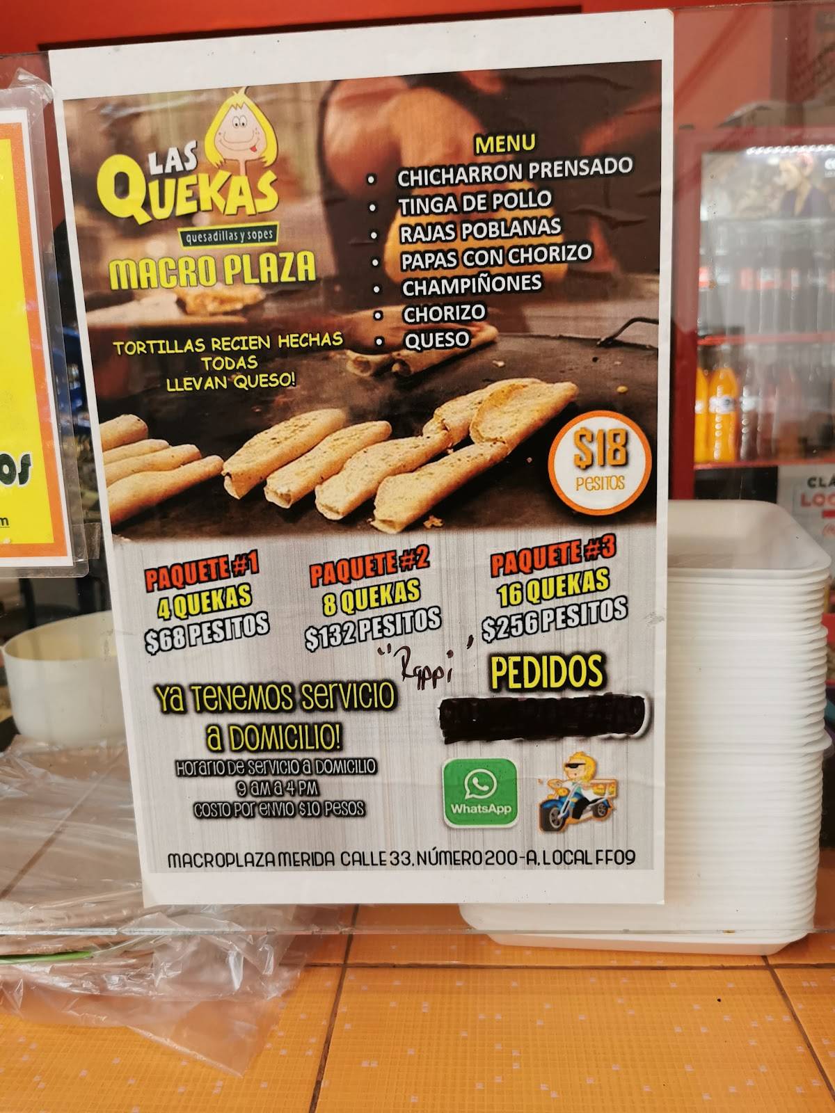 LAS QUEKAS MACROPLAZA меню