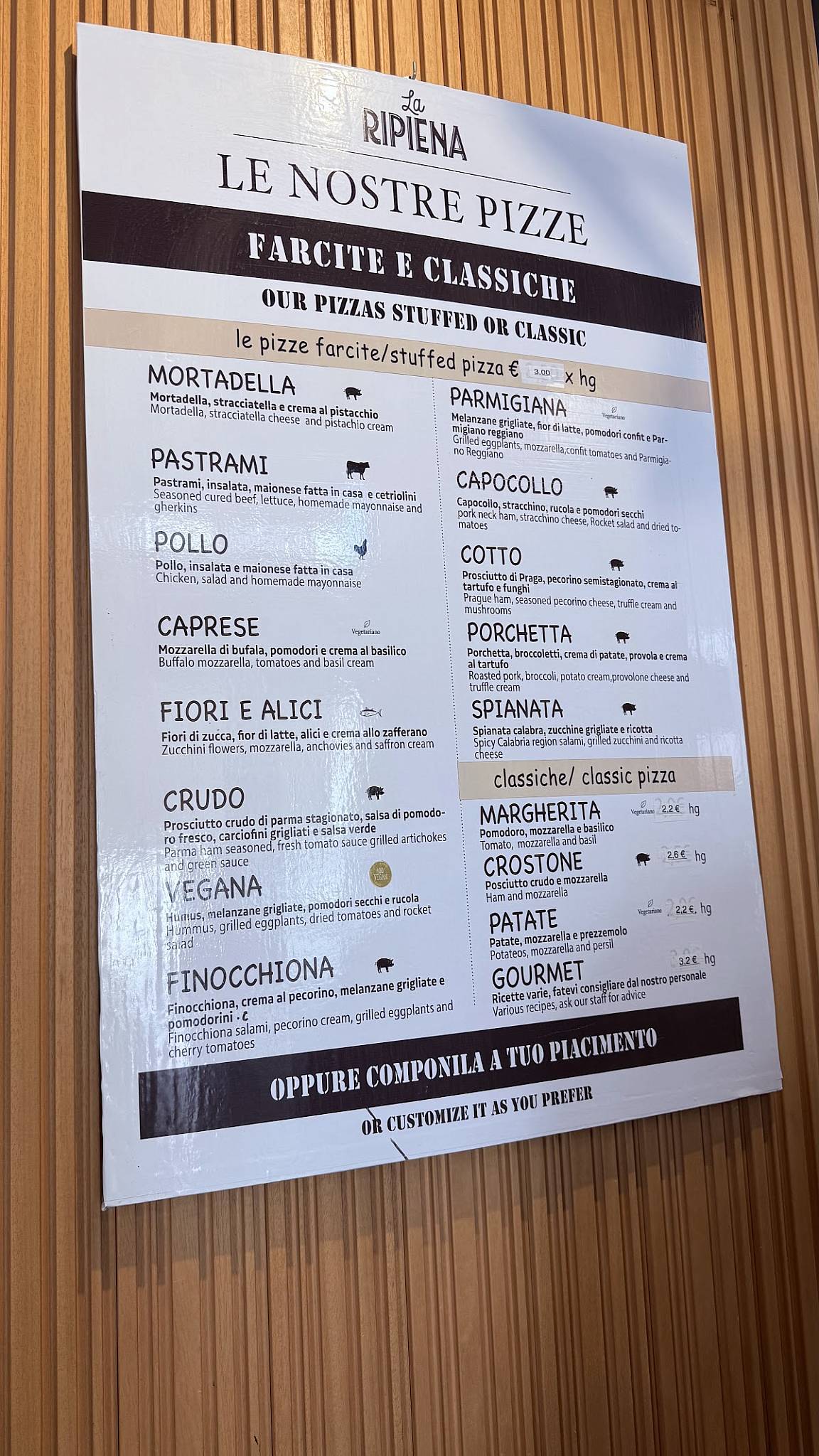 La Ripiena меню