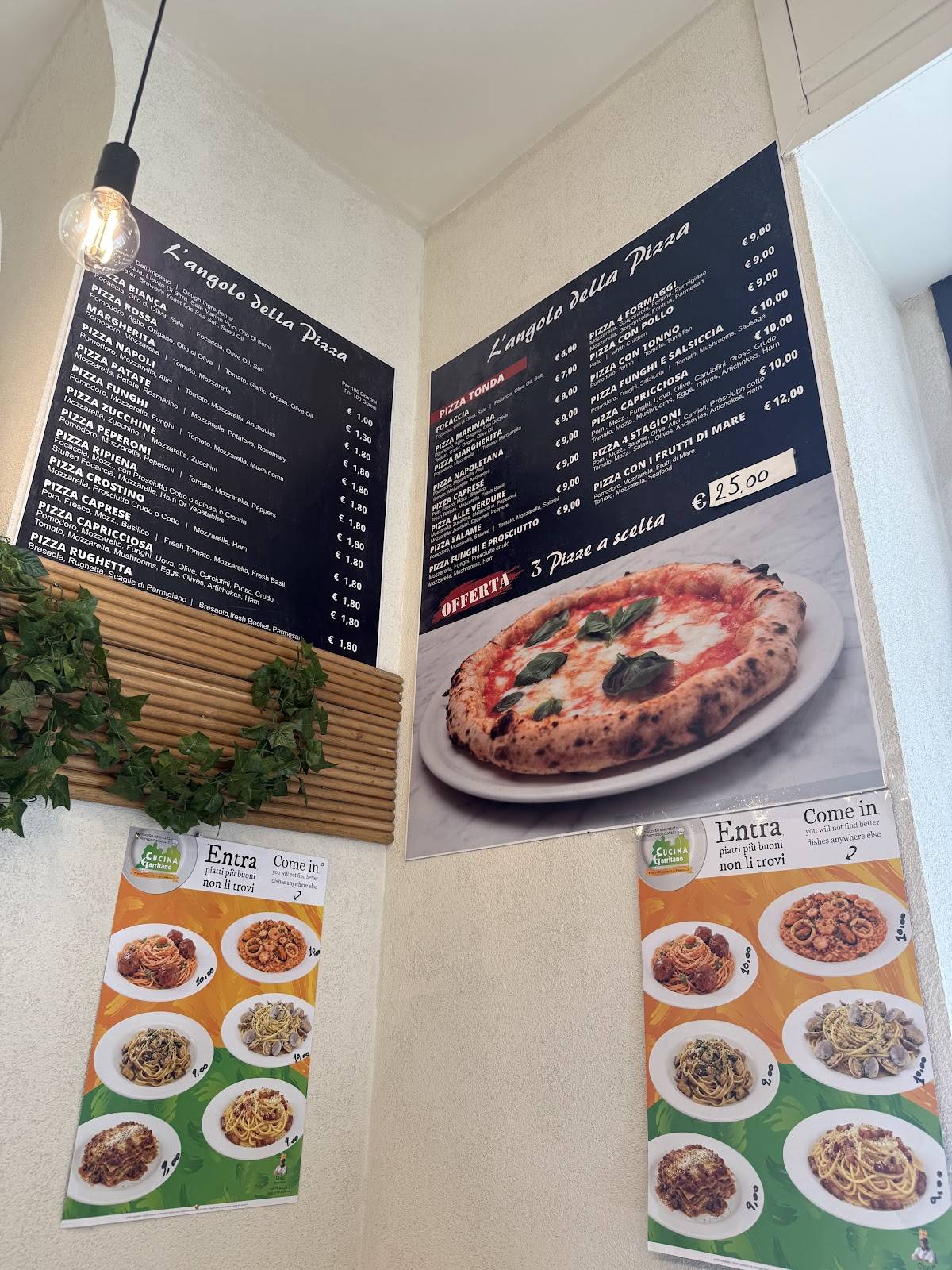 L'angolo della pizza меню