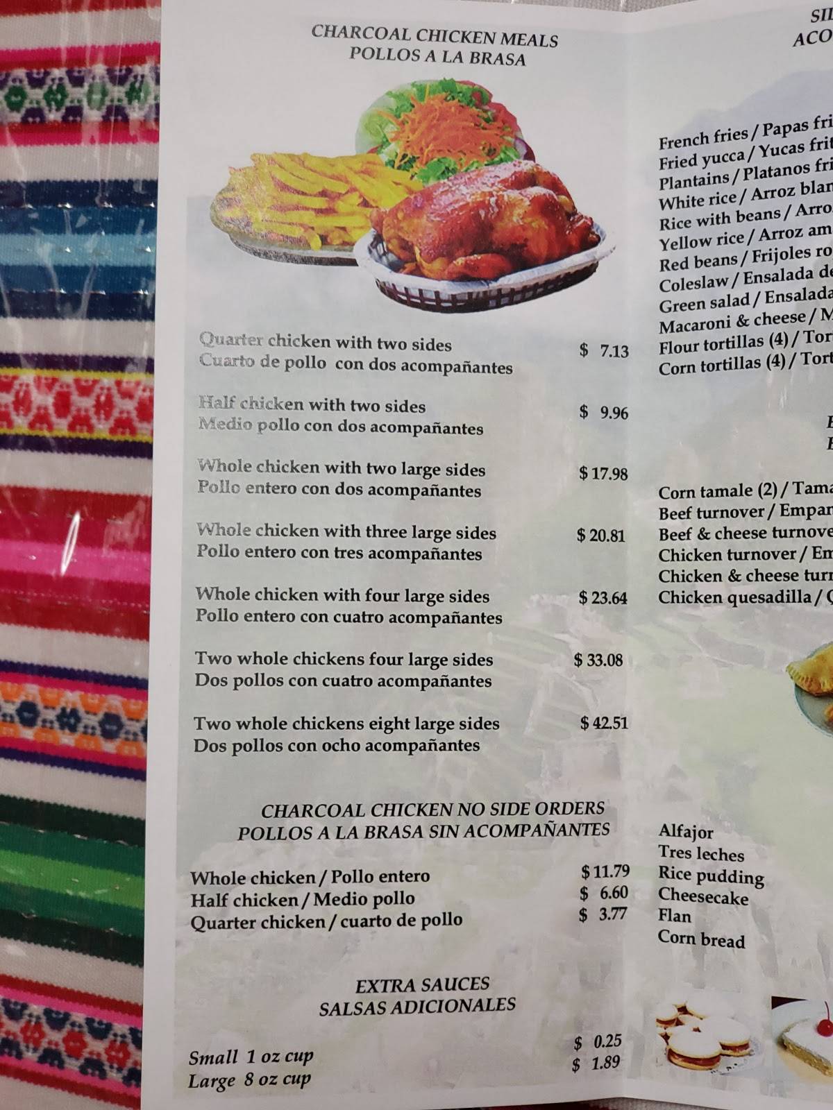 Las Cusqueñitas Peruvian Chicken меню