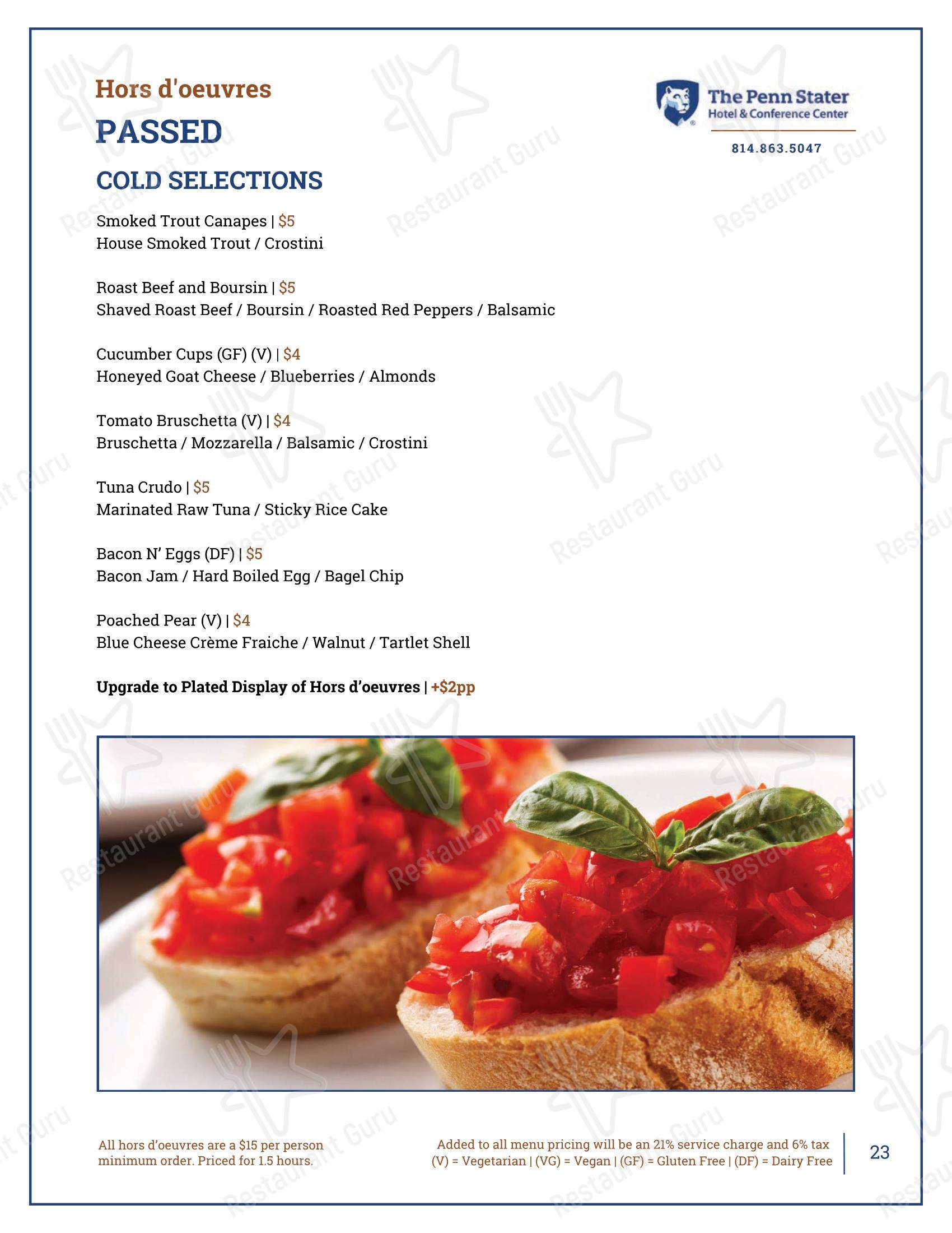 Legends Pub в Стейте Колледж - Меню