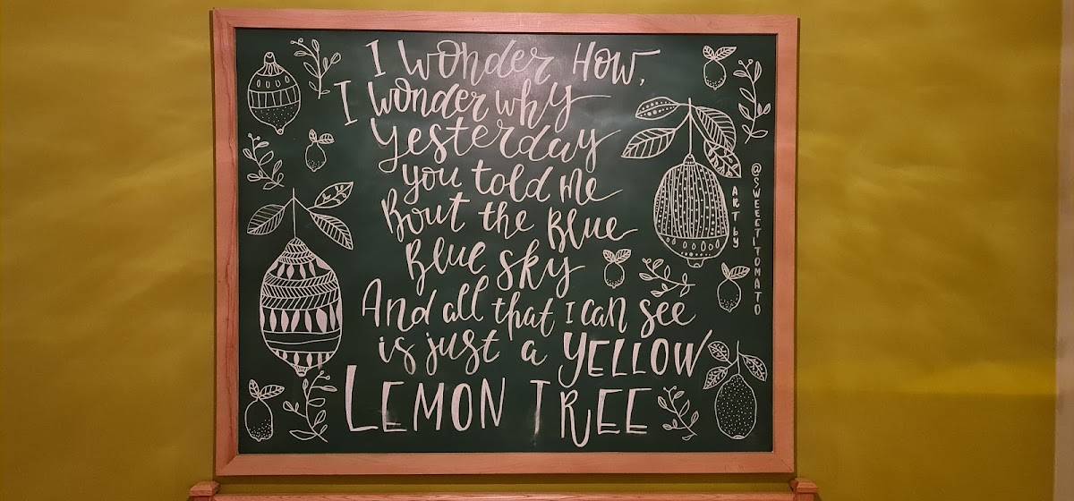 Lemon Tree меню