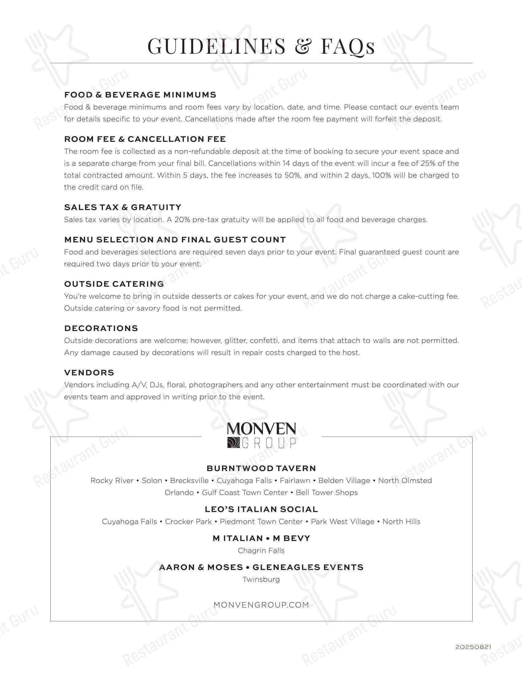 Leo's Italian Social в Ролях - Детское