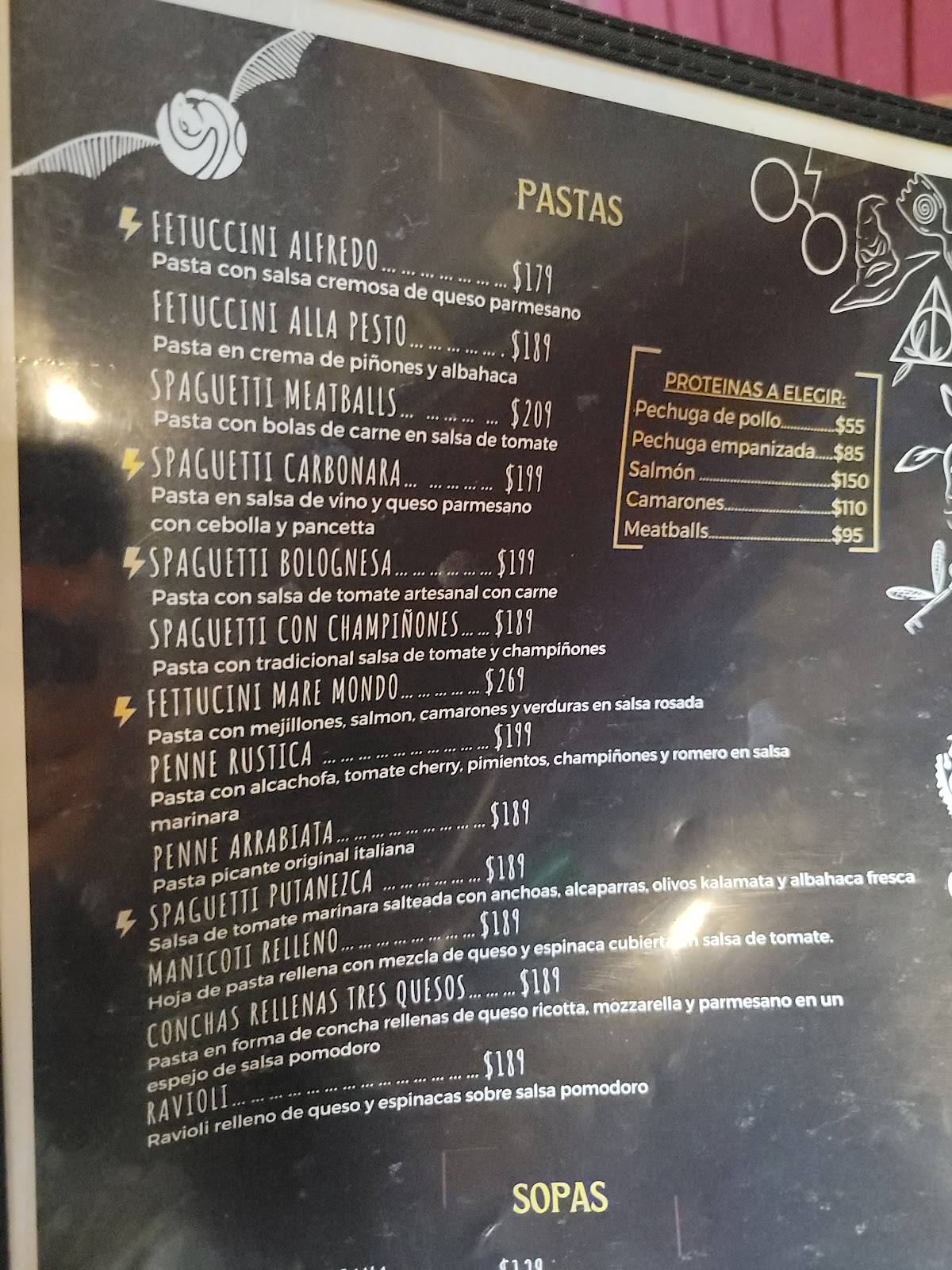 Lestrange меню