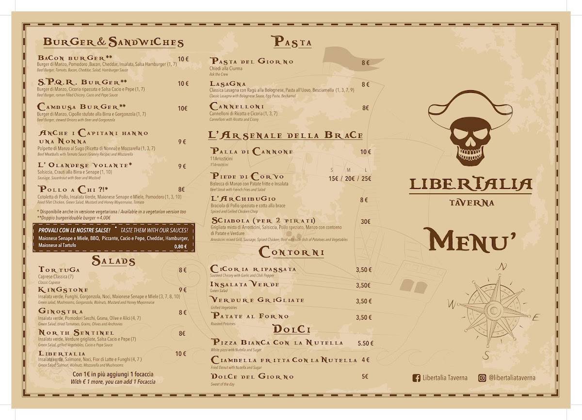 Libertalia Taverna меню