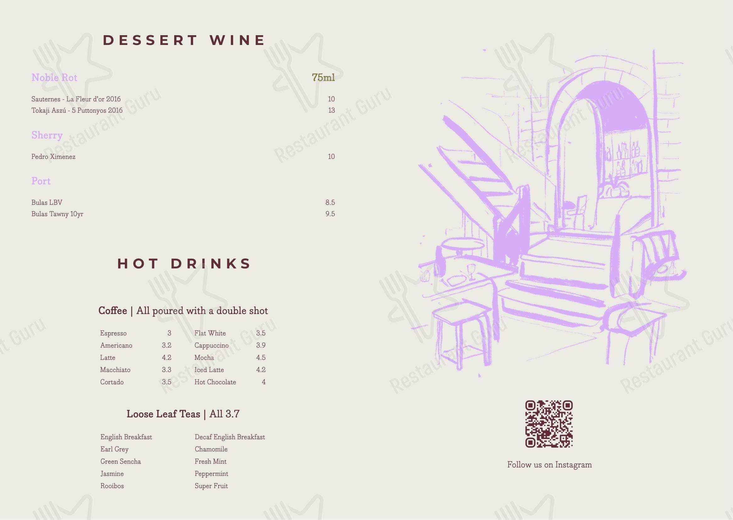 Catering Menu ресторана Little Walcot в Фруме